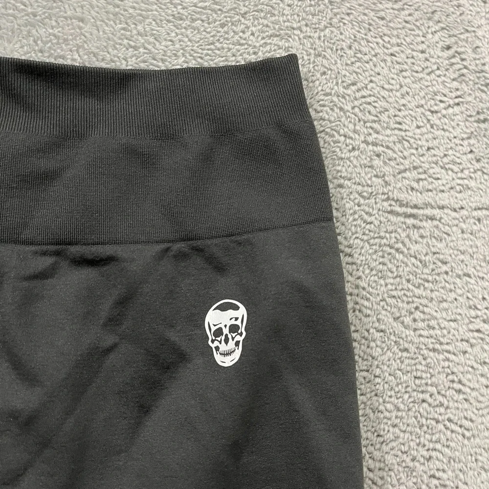 Gymreapers Leggings Womens Large Dark Gray Seamless Scrunch Bum Athletic Pull On